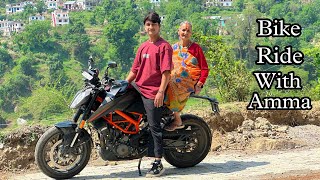 Bike ride with amma in village 😍 [upl. by Aicilev285]