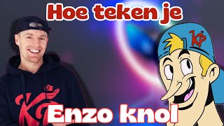 HOE TEKEN JE ENZO KNOL  STAP VOOR STAP  CARTOON TEKENEN [upl. by Nimzzaj315]