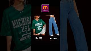 Oversized T shirts amp Baggy Jeans 😍  Under Rs530  MEESHO FINDS [upl. by Aneeras]