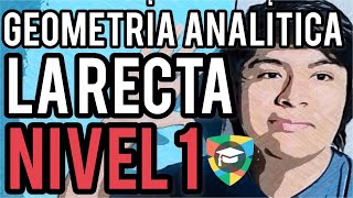 GEOMETRÍA ANALÍTICA LA RECTA EJERCICIOS RESUELTOS NIVEL 1 [upl. by Gardel]