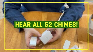 Avantek Mini Wireless Doorbell  All 52 Sample Chimes [upl. by Dry991]