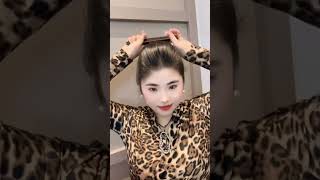 Quick and easy girls hairstyle 💙✂️ Short hair style amplong hair style shorts tutorial tiktok [upl. by Einwahr]