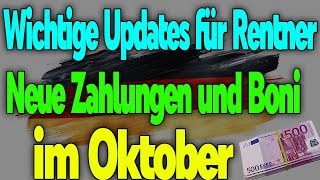 Wichtiger Hinweis für Rentner Neue Zahlungen und mögliche Boni von der Rentenversicherung im Oktober [upl. by Otrebron]