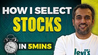 How I Select Stocks In 5 mins  मेरा Stock Selection Method for Swing Trading  Vijay Thakkar [upl. by Gambrell]