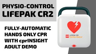 PhysioControl LIFEPAK CR2 AED  Fully Auto Hands Only CPR with cprINSIGHT [upl. by Asiak]