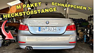 DER BMW E60 525i BEKOMMT ENDLICH DIE M PAKET HECKSTOßSTANGE   SCHNÄPPCHEN PREIS   ABHOLUNG [upl. by Corson]