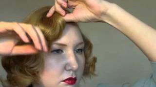 Easy 40s  50s Short Hair Do Using Rollers [upl. by Eidorb30]