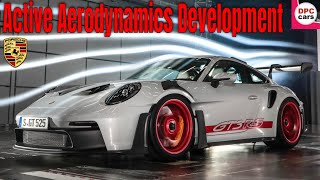 New 2023 Porsche 911 GT3 RS Active Aerodynamics Development [upl. by Wilma]