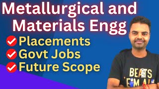 Metallurgical and Materials Engineering Scope in India Salary Govt Jobs Opportunities Placements [upl. by Clarhe]