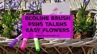 Ecoline Brush Pens Talens tutorial [upl. by Pigeon]