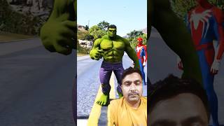 GTA 5  Hulksavespiderman from Thanos😱reaction shorts [upl. by Anor509]