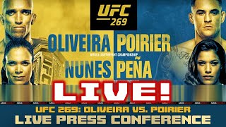 UFC Vegas 269 PRESS CONFERENCE Oliveira vs Poirier [upl. by Kusin]