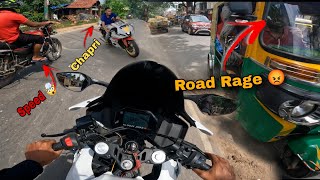 Road Rage 😡 ঝামেলা 💥 Chapri Rider যা টানছে 🤯 কাকার Speed দেখো 😱🥵 [upl. by Solnit]