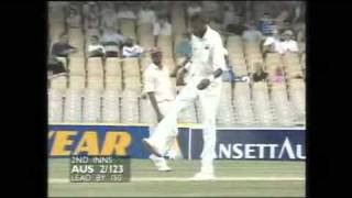 Curtly Ambrose playing soccer with Mark Waugh in a cricket match [upl. by Nowujalo]