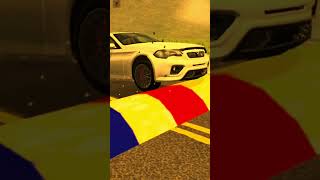 cars vs massive speed bumps 32 shorts ytshorts shortsfeed car gameplay gta viralvideo gym [upl. by Otrevire]