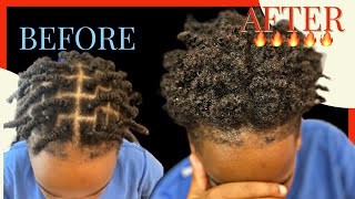 Turn a old two strand twist🧬into a twist outMen short 4c hair😱🔥BEGINNER FRIENDLY [upl. by Ellehcram]