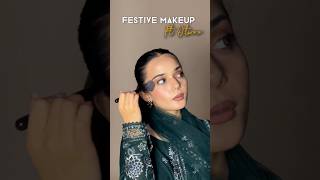 Festive makeup ft Otwoo bestfoundation glowymakeup nudelips bottlegreen grwmmakeup [upl. by Camm]