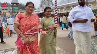 TVK Chief Actor Vijay mother Shobha Chandrasekharhad the darshan of Lord Venkateswara at Tirumala [upl. by Jd]