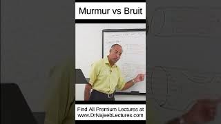 Murmur vs Bruit shortvideo shorts drnajeeb drnajeeblectures [upl. by Ailegave]