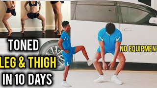 10 EXERCISE TO TONE YOUR THIGHS IN 10 MINUTES A DAY  COACH CHAPLET [upl. by Lrat]