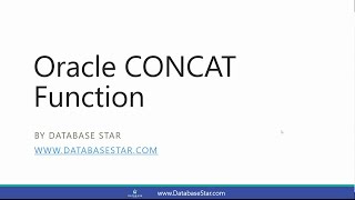 Oracle CONCAT Function [upl. by Fabio]