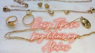 Tips Paano Linisin ang ating Gold Jewelry o Alahas  Easy Tips [upl. by Tolecnal]