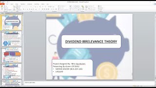 Dividend Irrelevance TheoryModigliani and MillerMM Theory BBABCOMUrduHindiUni Assignment [upl. by Boyd]