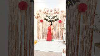 Balloon arch at home  ShimmerSequin wall party backdrop  happy birthday banner honeycomb ball [upl. by Thirion]