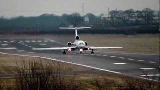 UTair TU154 RA85057 departing Newcastle airport 150313 [upl. by Ecinom180]