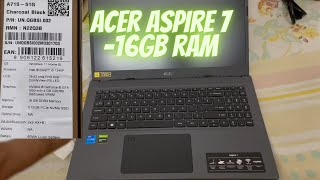 Acer Aspire A71551G i5 12gen 16gb ram 4gb Nvidia UNBOXING 😱ULTIMATE LAPTOP 59000  3K gift free [upl. by Strephonn767]