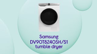 Samsung DV90T8240SHS1 WiFienabled Tumble Dryer  White  Product Overview  Currys PC World [upl. by Ecerahs259]