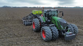 FENDT 828 jumelé intégral aux semis de blé à 12kmh 💨💨  SKY Maxidrill 6m dans l’AUBE 🌾 [upl. by Avivah]