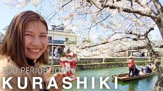 OKAYAMA🇯🇵 TOP9 Things to do in Kurashiki🌸 Beautiful Sakura Cherry Blossom Japan travel vlog [upl. by Enelrihs144]