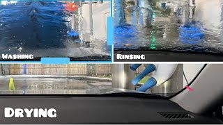 Automatic car wash in America latesttechnology automaticcarwash Sitting inside car [upl. by Netfa322]