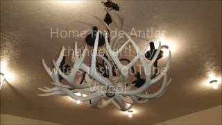 Home made beautiful Antler chandelier Wifes first video [upl. by Cotterell235]