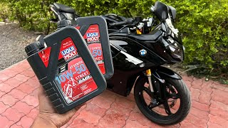 BMW G310RR Engine Oil amp Oil filter change at home [upl. by Netfa]