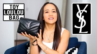 SAINT LAURENT LOULOU HANDBAG REVIEW  WHAT’S IN MY BAG  Wear and Tear  YSL [upl. by Aeneas274]