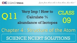 Structure of the Atom Question 11 Chapter 4 Class 9 NCERT Solutions Exercise [upl. by Ainitsirc]