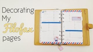 Decorating My Filofax Pages [upl. by Camille]