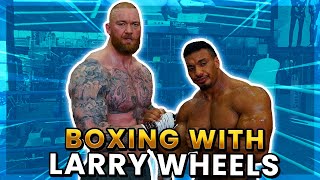 BOXING TRANING WITH LARRY WHEELS [upl. by Sirotek]