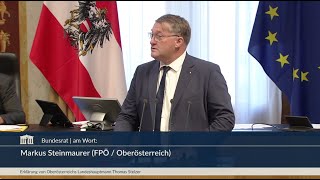 Markus Steinmaurer  Erklärung Oberösterreichischer Landeshauptmann  1172024 [upl. by Cohen]