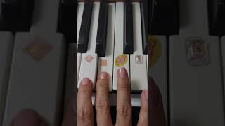 Easy songs for piano  Au clair de la lune for begginers [upl. by Ardnac263]