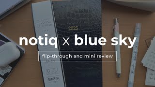 Notiq x Blue Sky Planner Flip Through amp Mini Review [upl. by Rice]