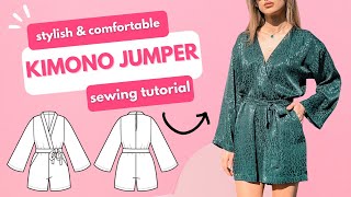 KYLIE  DIY Kimono Style Playsuit  Video Tutorial  PDF Sewing Pattern [upl. by Orth]