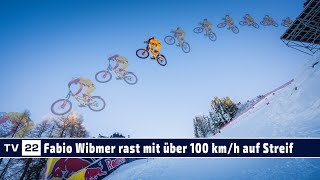 Weltpremiere auf der Streif Fabio Wibmer mit über 100 kmh auf der schwierigsten Abfahrt der Welt [upl. by Richman797]