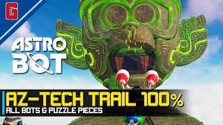 Astro Bot  AzTech Trail 100 All Bots amp Puzzle Pieces [upl. by Nets]