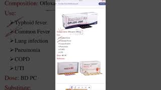 Oflox 200 medicine ofloxacin antibiotics [upl. by Forsyth]