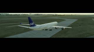 XP1213b2 with Toliss A340800 landing in Leipzig EDDP [upl. by Anaehs293]