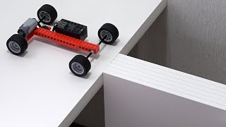 Making Lego Car CROSS Narrow Bridges [upl. by Cybill]