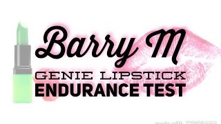 Barry M Genie Lipstick Endurance Test [upl. by Ruffina382]